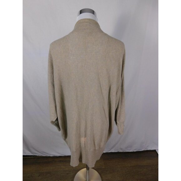Leo & Nicole Cardigan Sweater Womens XL Beige Open Front Long Lightweight Knit - Picture 6 of 10